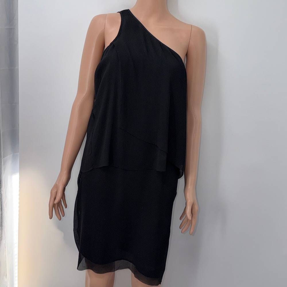 Michael Kors S One Shoulder Popover Shift Dress Cocktail Goth Greek Goddess